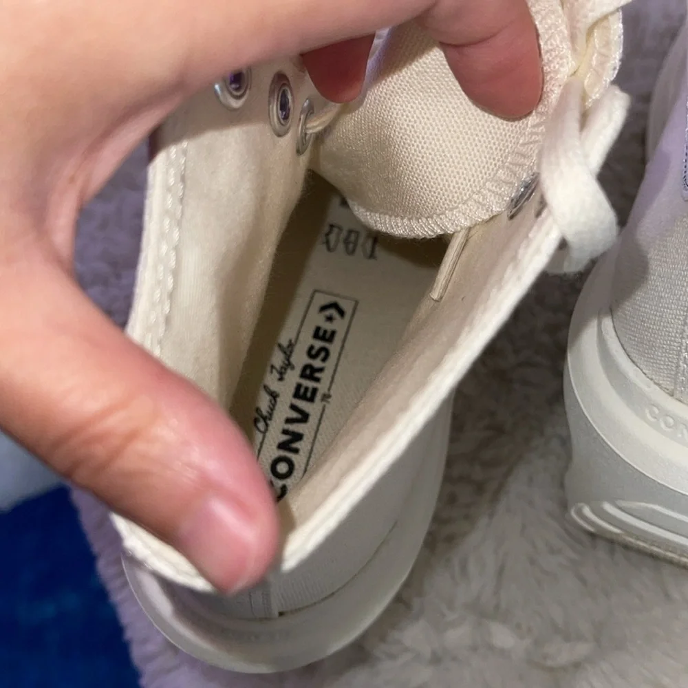 Converse hand painted customized White Platform Sneakers with Character By me